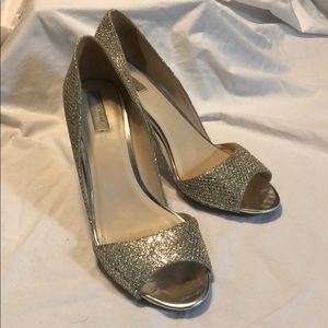 Perfect Party Shoe! Cole Haan D’orsay Heels Silver